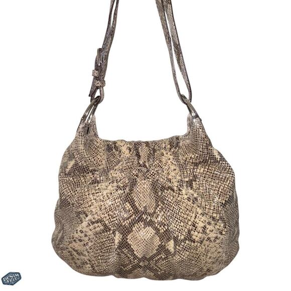 Michael Kors Vintage Snakeskin Print Soft Hobo Bag/Purse/Tote - Picture 1 of 16